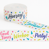 Colorful "Hooray Yay" Crepe Streamers - 81ft